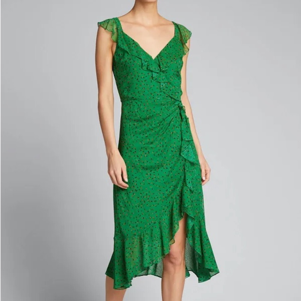 Veronica Beard Green-multi Amal Dress, Size 10